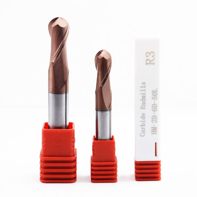 Frez do metalu z węglika spiekanego z kulistym zakończeniem 6mm, 2 ostrza