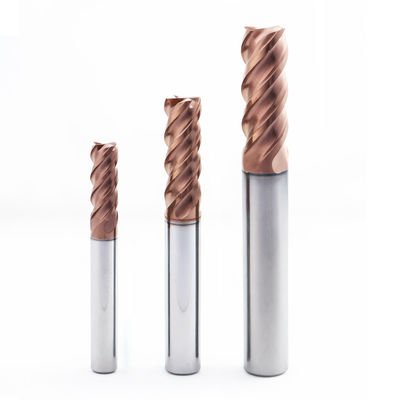 Frez trzpieniowy z węglika spiekanego, 4-ostrzowy, do stali HRC60, powłoka AlTiN